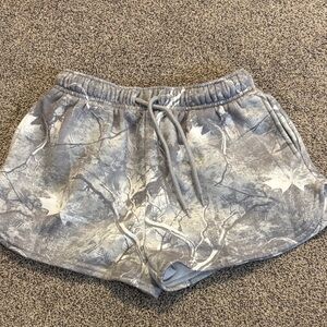 camo sweat shorts